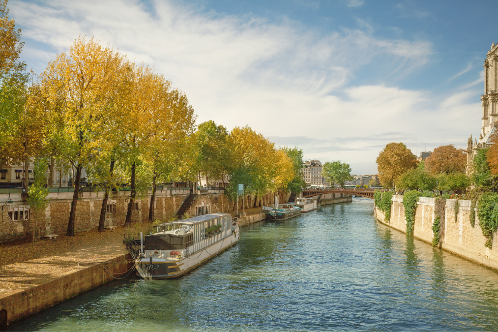 seine river in the fall