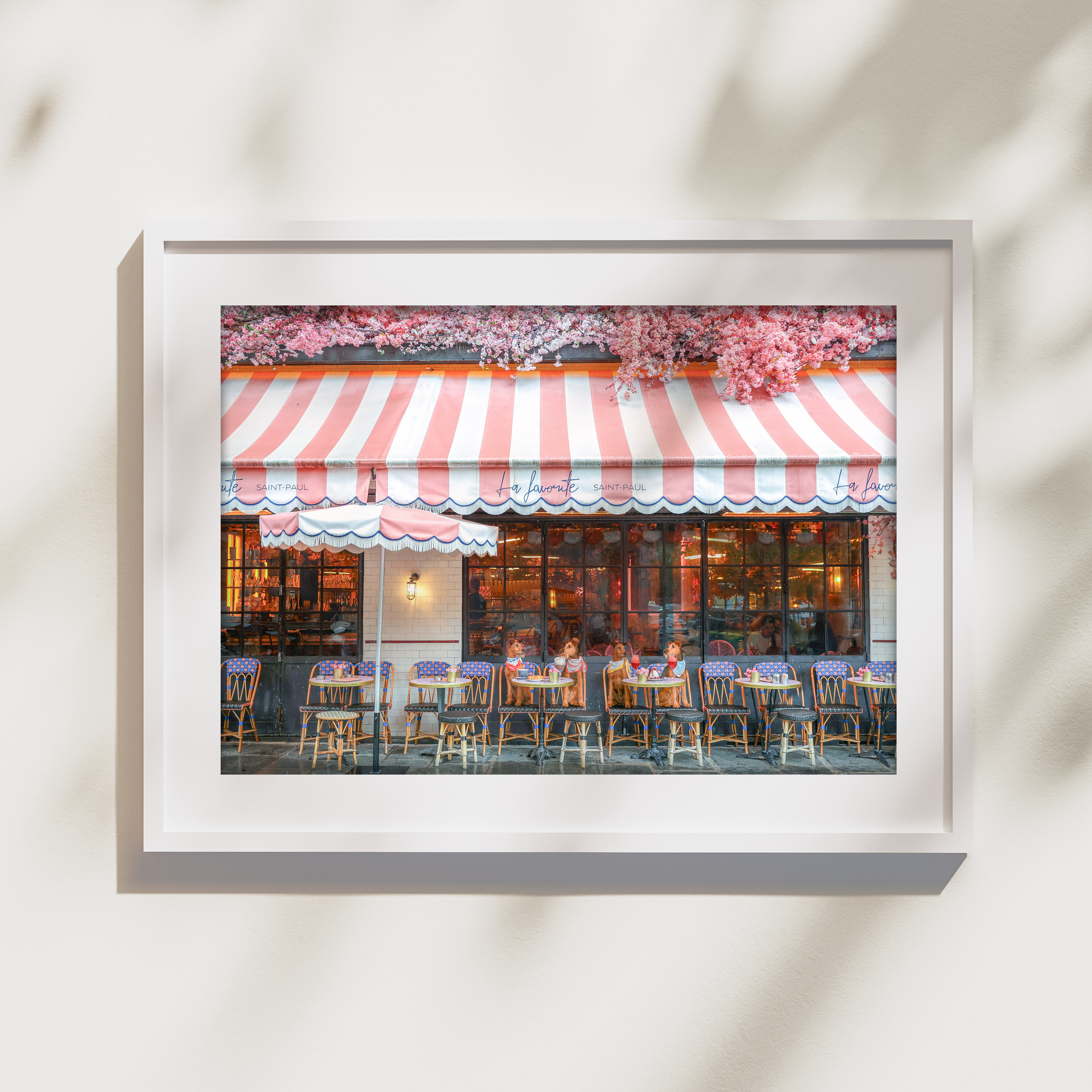 la favorite paris with a white frame