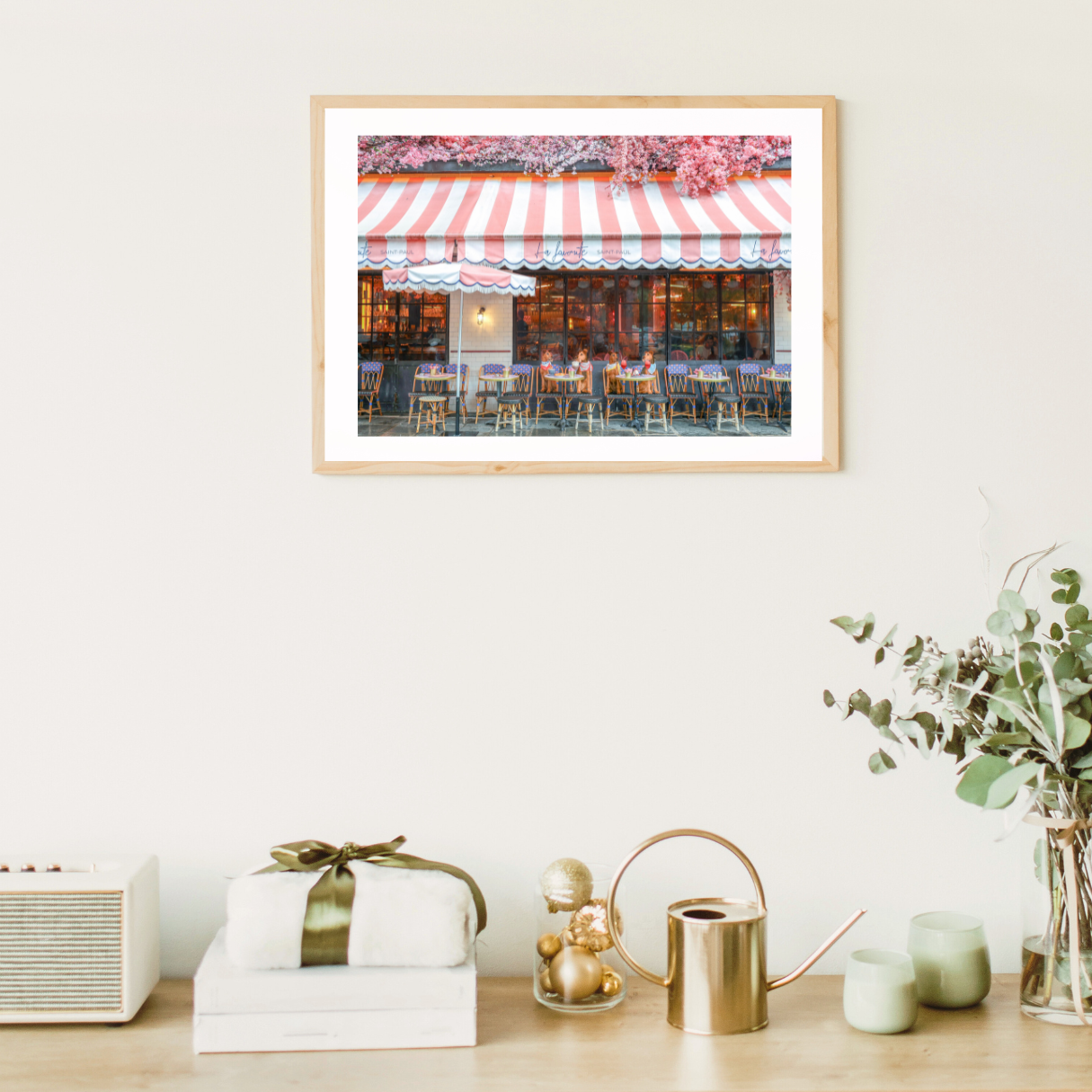 framed photo of dogs in paris