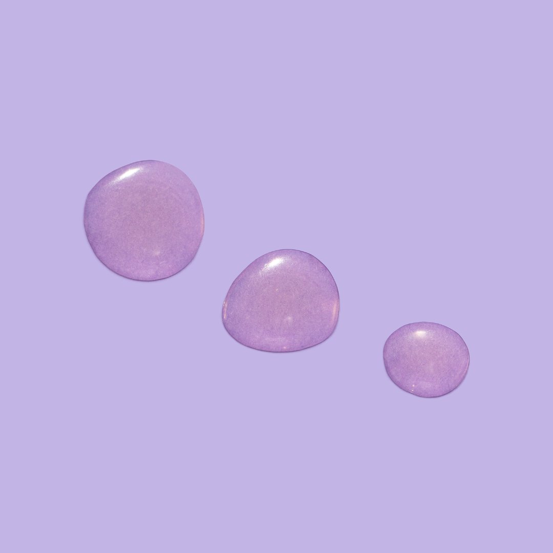 salmon oil on a lavender background