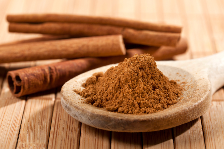 cinnamon on a wooden table