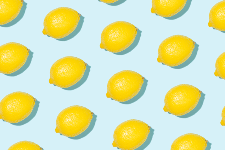 lemons on a light blue background