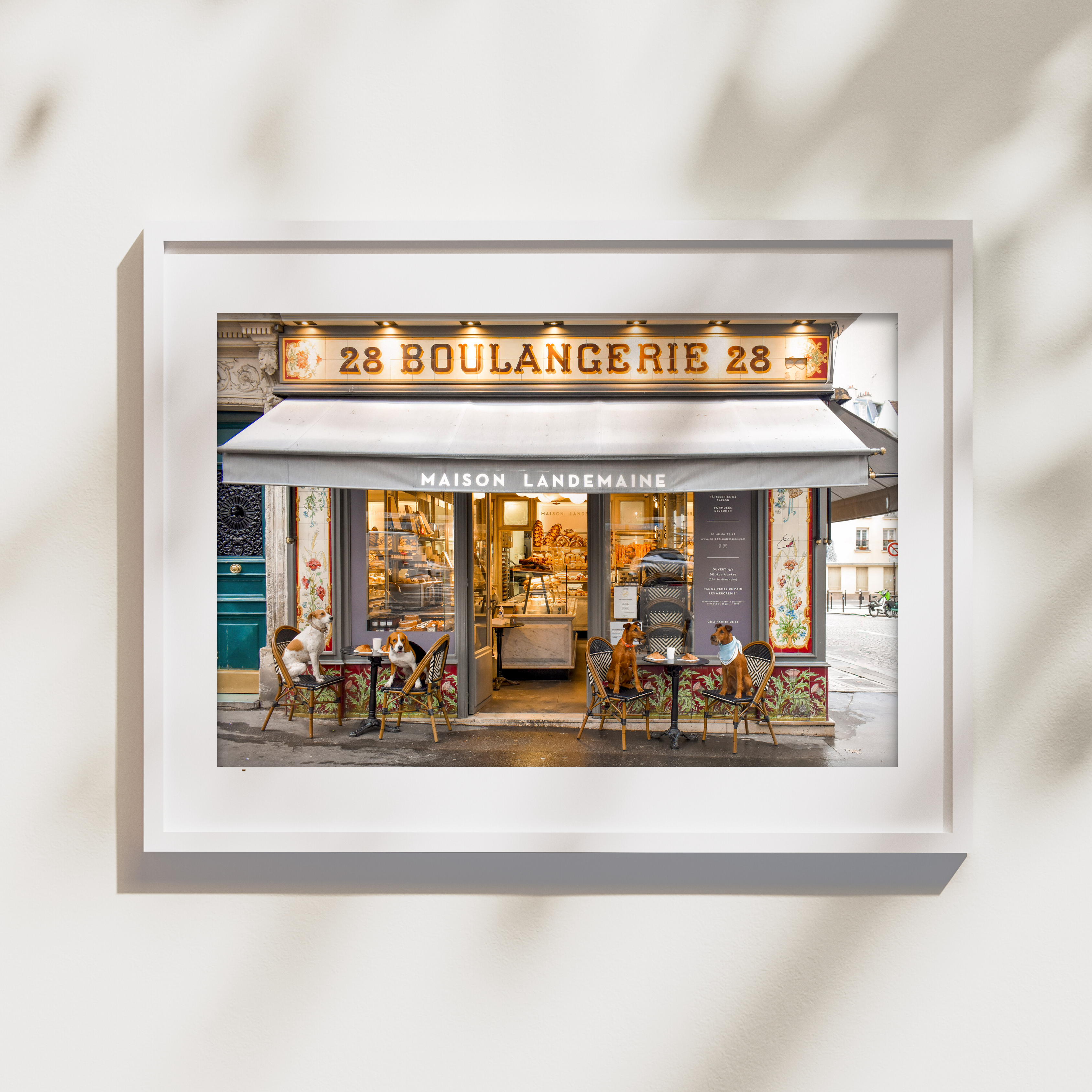 boulangerie in paris photo framed